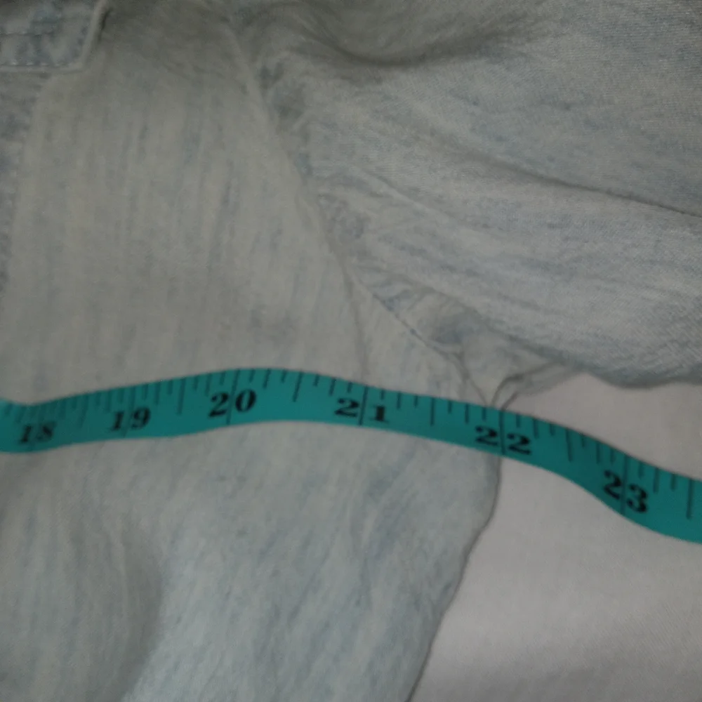 Chicos Blue Linen Blend Jacket 2 Large - Picture 8 of 8